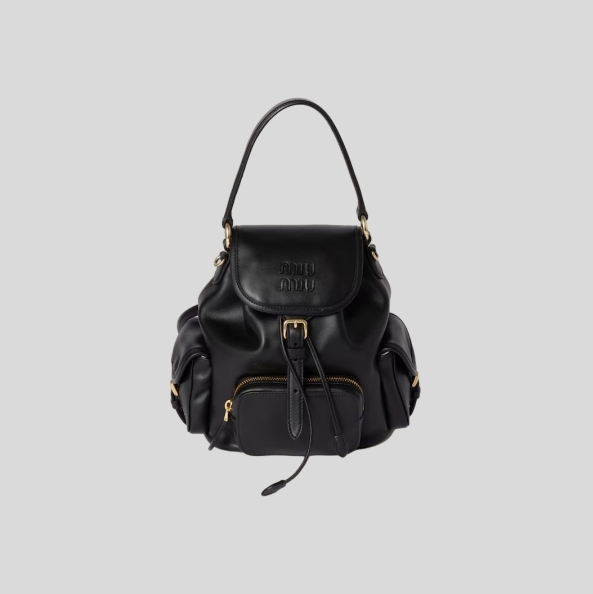 미우미우 가죽 백팩 블랙