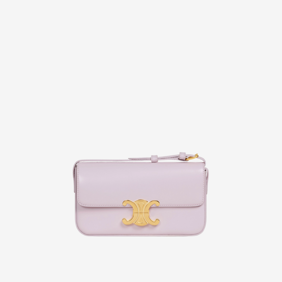 셀린느 샤이니 카프스킨 클로드 숄더백 아크틱 피오니