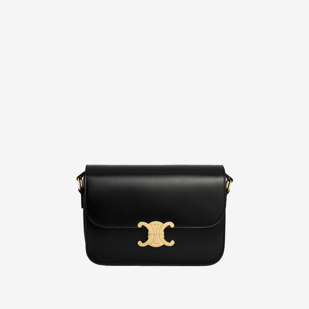 셀린느 샤이니 카프스킨 클래식 트리옹프백 블랙