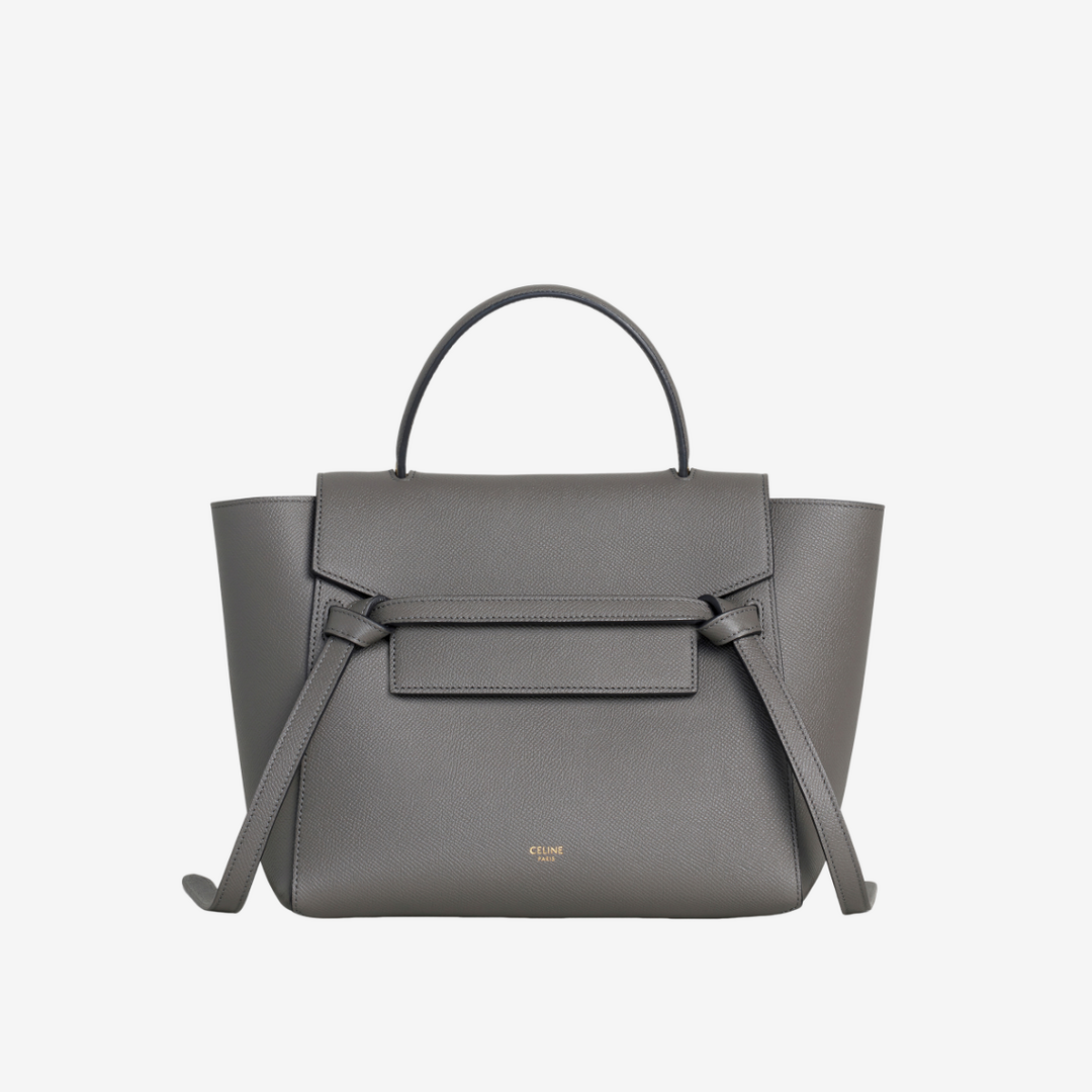 셀린느 그레인 카프스킨 마이크로 벨트백 그레이