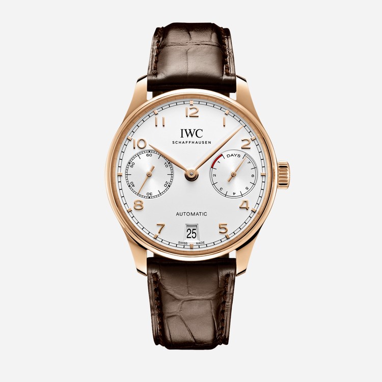 IWC 포르투기즈 부엉이 화이트다이얼 브라운 핸즈