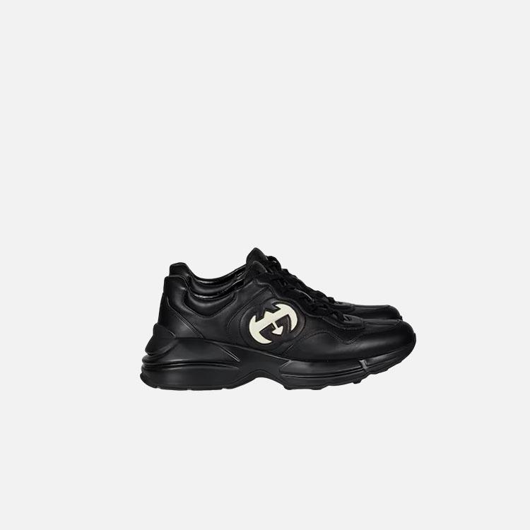 구찌 라이톤 인터로킹 G 스니커즈 블랙