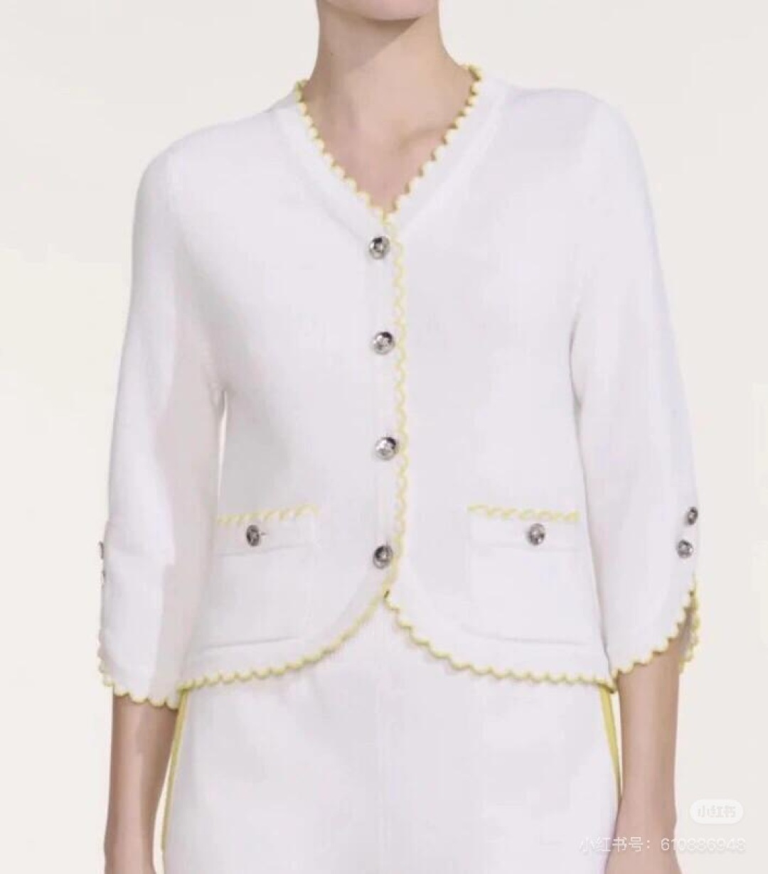 샤넬 캐시미어 쇼트 가디건