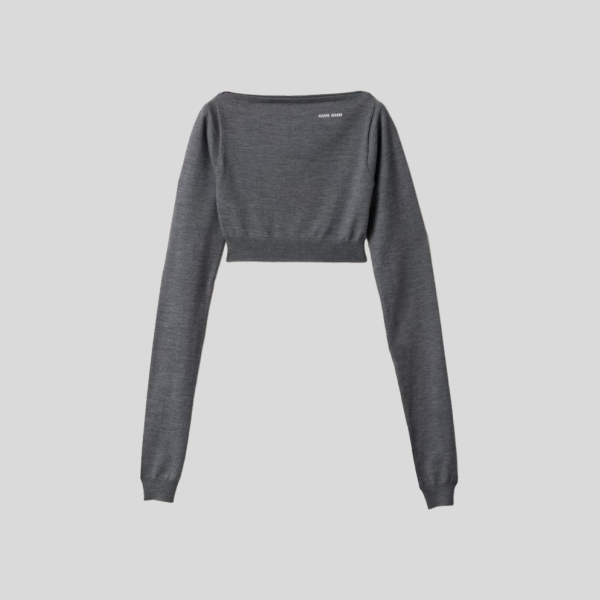 미우미우 울 보트넥 스웨터