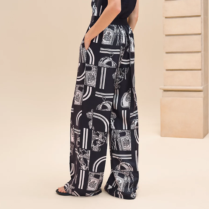 에르메스 실크 롱 팬츠