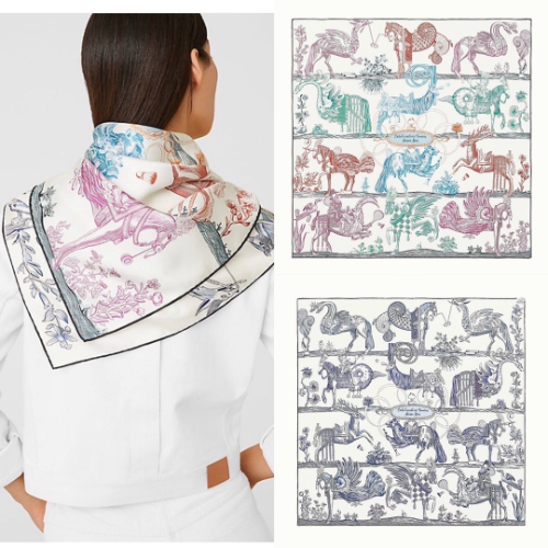 에르메스 양면 스퀘어 스카프