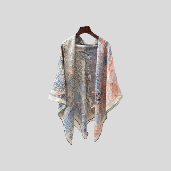 에르메스 실크 캐시미어 숄 그린