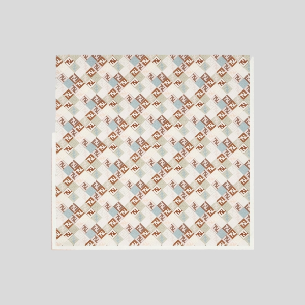 펜디 플래그 스카프 베이지