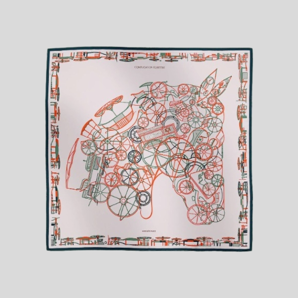 에르메스 스퀘어 스카프 핑크