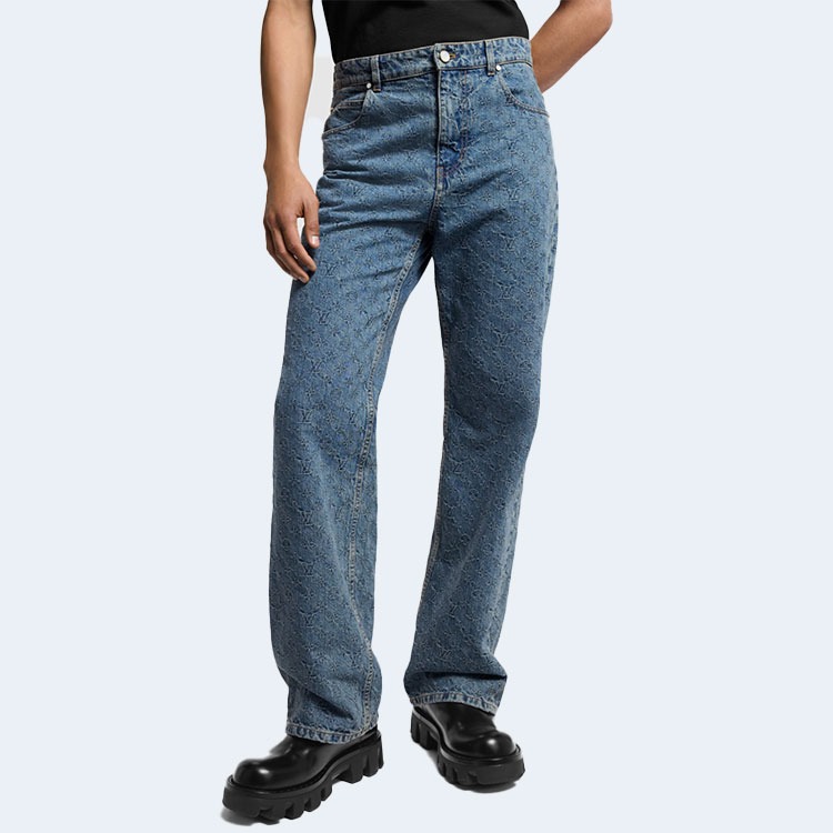 루이비통 모노그램 자카드 스케이트 데님 팬츠 1AGHVA