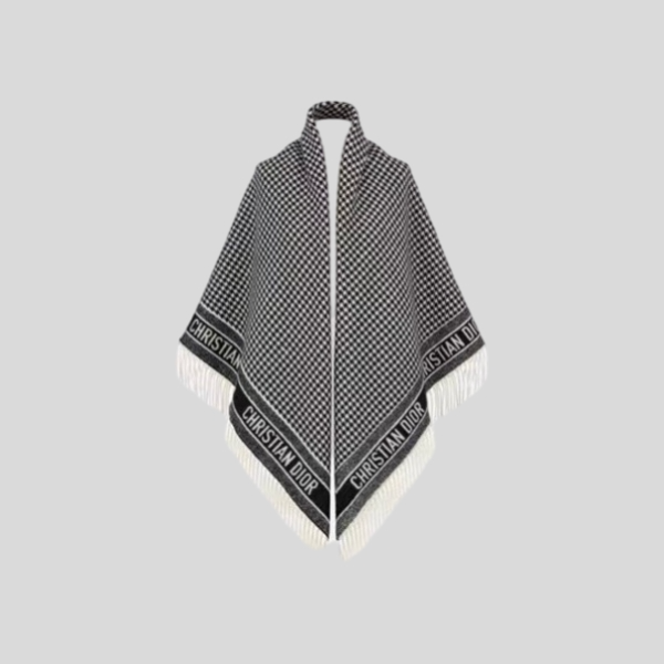 디올 양면 숄 블랭킷 블랙앤화이트