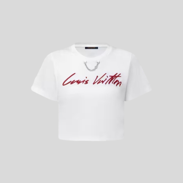 루이비통 커시브 시그니처 크롭 탑(2color)