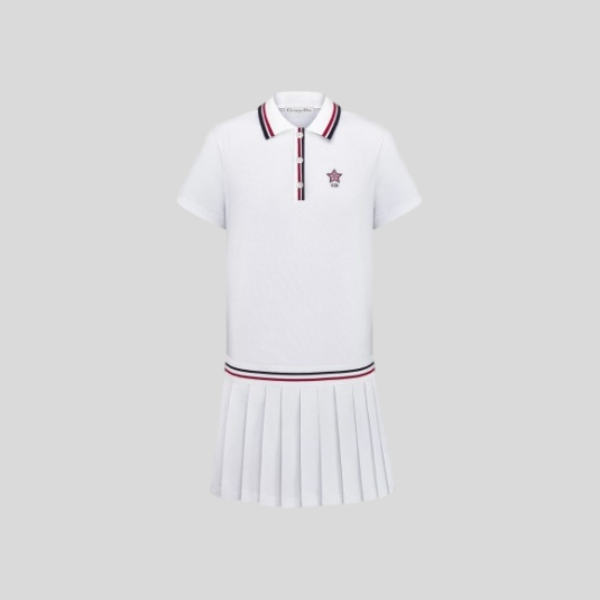 디올 Vibe 플리츠 쇼트 폴로 드레스