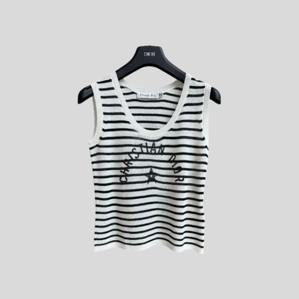 디올 리넨 슬리브리스 탑