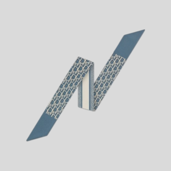 디올 북마크 스퀘어 스카프  데님 블루