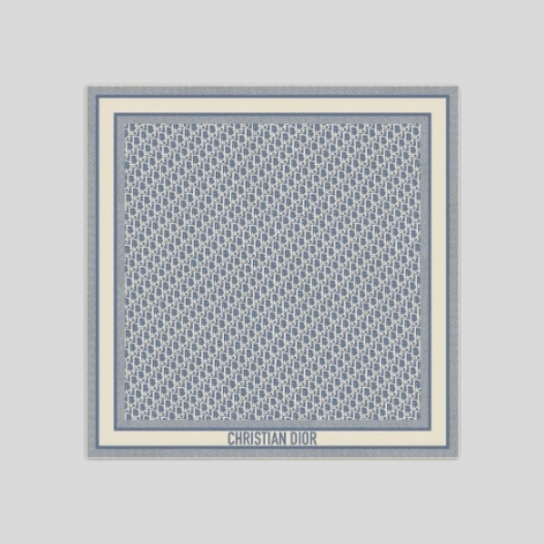 디올 북마크 스퀘어 스카프  데님 블루