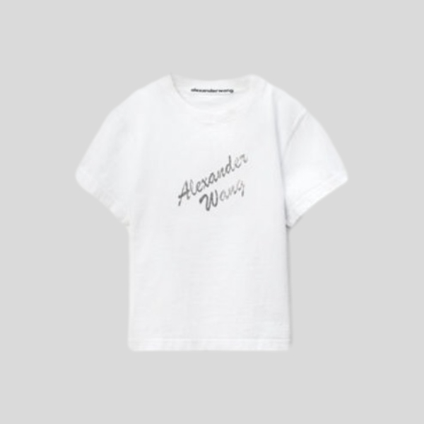 알렉산더왕 로고 반팔 티셔츠