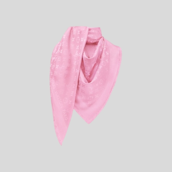 루이비통 모노그램 클래식 자카드 숄 로즈 핑크