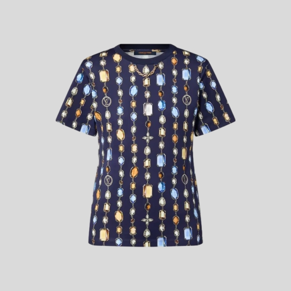 루이비통 네크리스 프린트 티셔츠