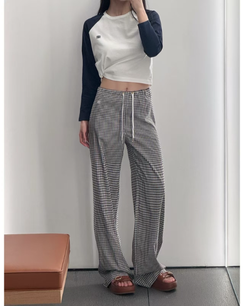 셀린느 체크무늬 팬츠