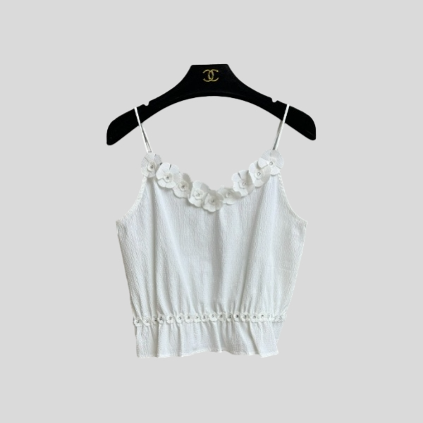 샤넬 플라워 캐미솔 탑