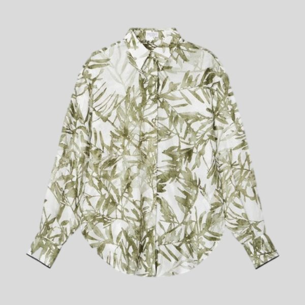 브루넬로쿠치넬리 프린트 셔츠