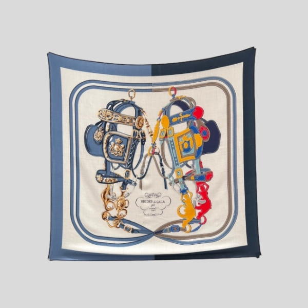 에르메스 벨벳 숄 데님 블루