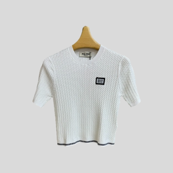 미우미우 트위스트 니트 반팔