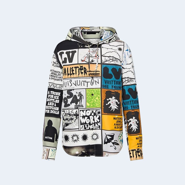 루이비통 후드 실크 블렌드 오버 셔츠 1AFAV8