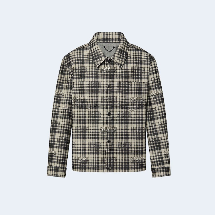 루이비통 체크 데님 오버셔츠