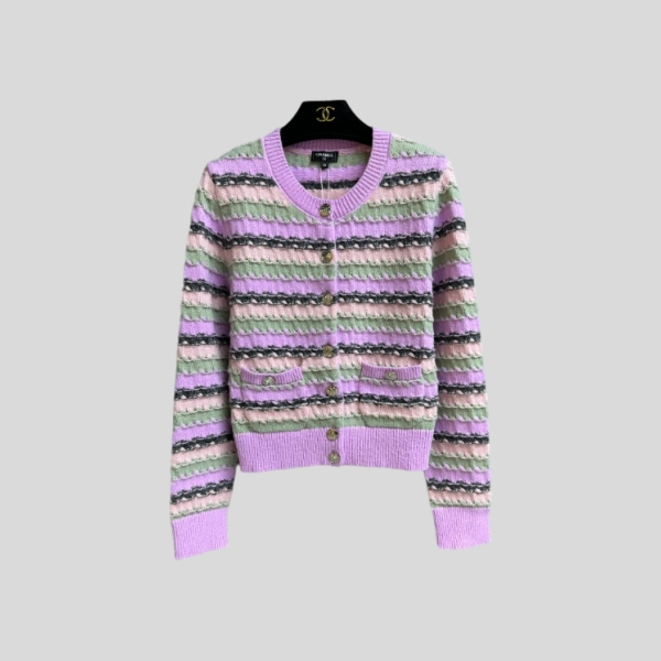 샤넬 스트라이프 가디건