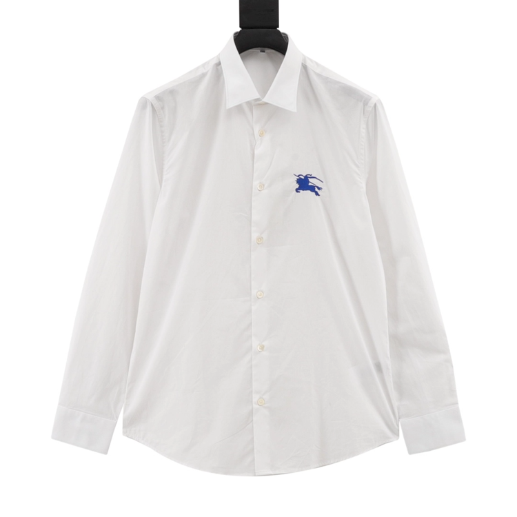 버버리 블루 자수 셔츠