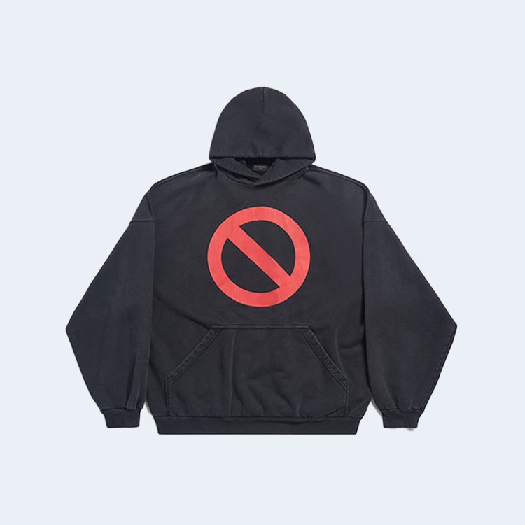 발렌시아가 뮤직 BFRND 시리즈 커넥티드 라지 핏 후디