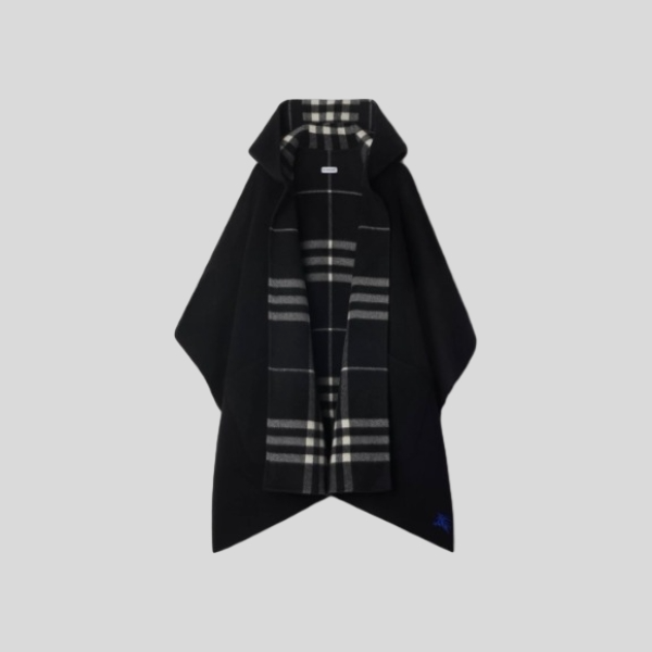 버버리 리버시블 체크 캐시미어 케이프