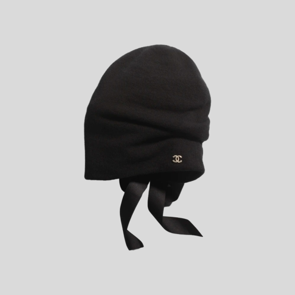 샤넬 캐시미어 블랙 비니