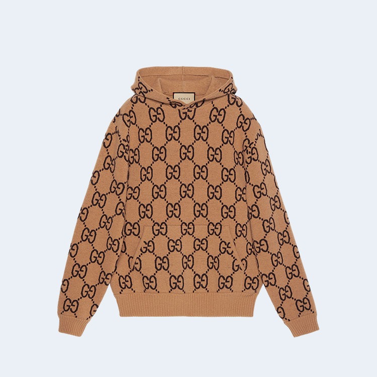 구찌 GG 울 후드 스웨트셔츠