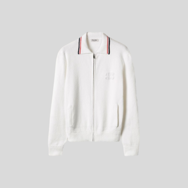 미우미우 코튼 지퍼 가디건