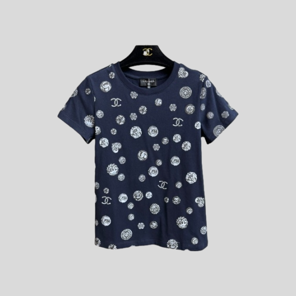 샤넬 프린트 반팔 티셔츠