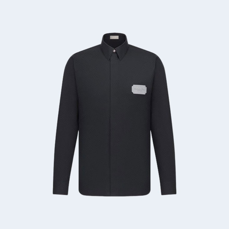 디올 꾸띄르 네이비 코튼 셔츠