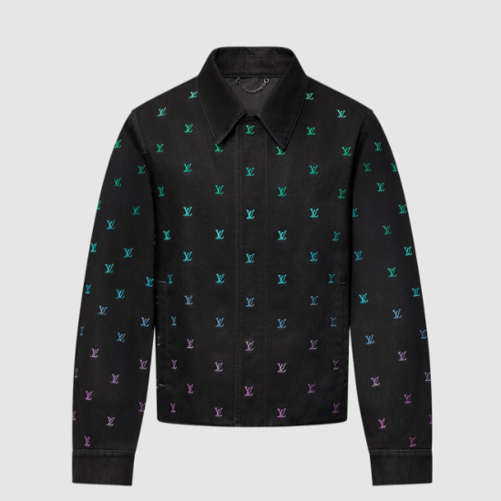 루이비통 블라종 그라디언트 엠브로이더드 데님 코치 자켓