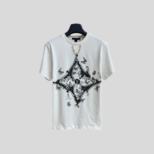 루이비통 버터플라이 프린트 티셔츠