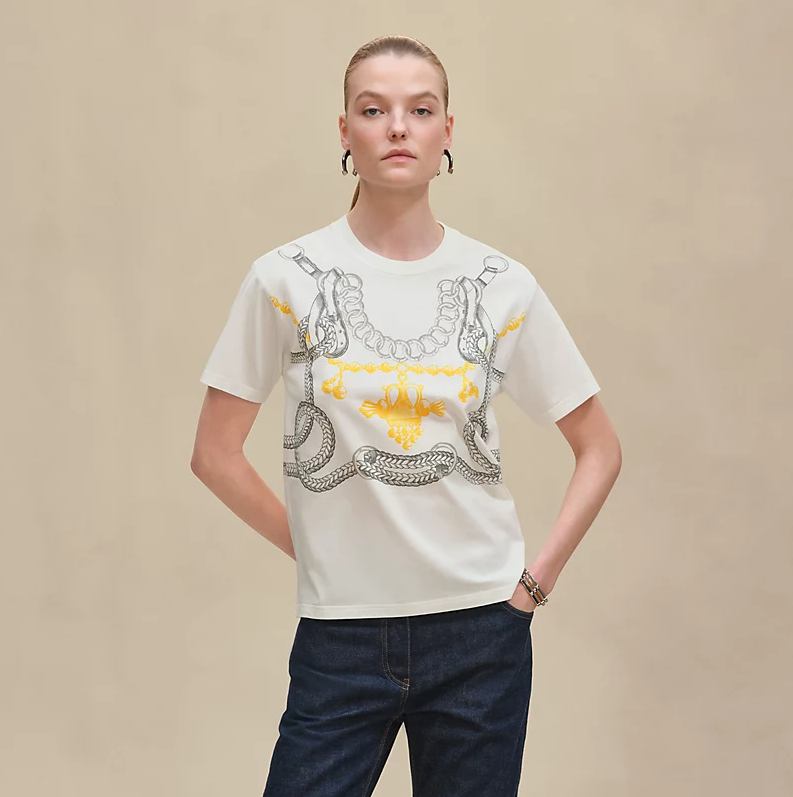 에르메스 Palefroi Remix 맥시 티셔츠