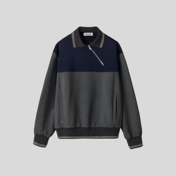 미우미우 지퍼 스웨트셔츠