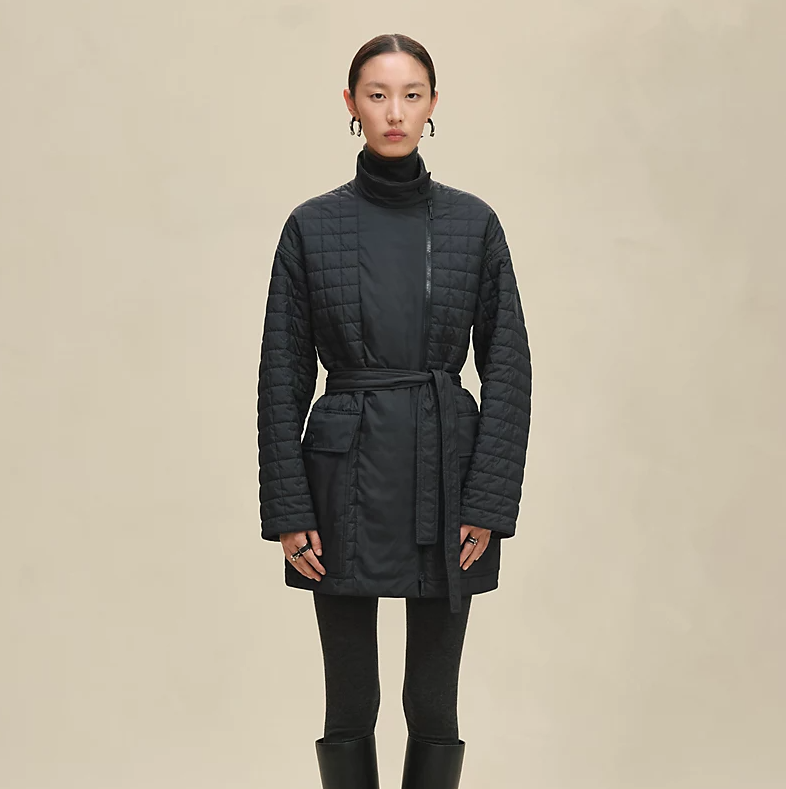 에르메스 퀼티드 코트