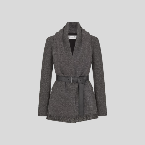 디올 벨트 자킷 & 탈착식 스카프