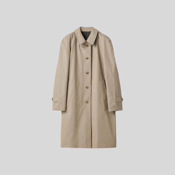 미우미우 리버시클 트윌 체크 트렌치 코트