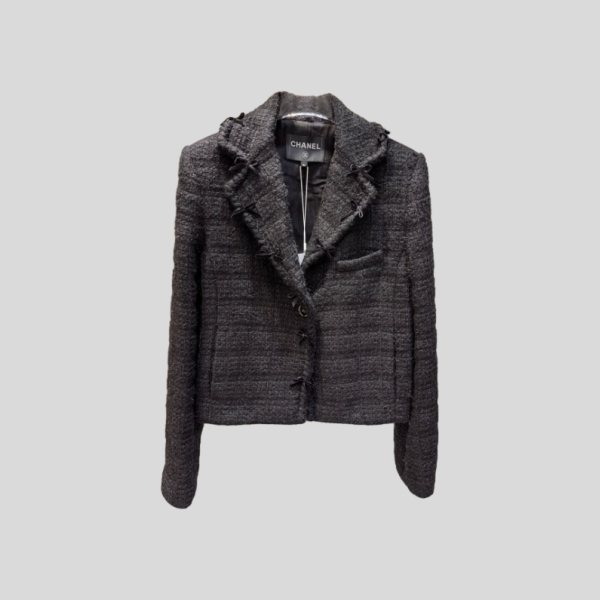 샤넬 블랙 트위드 자켓