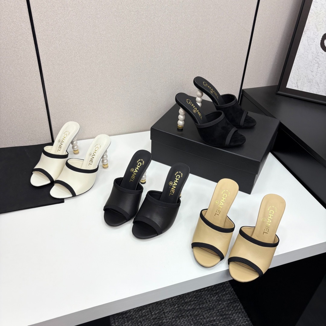 샤* 25 진주 뮬 샌들