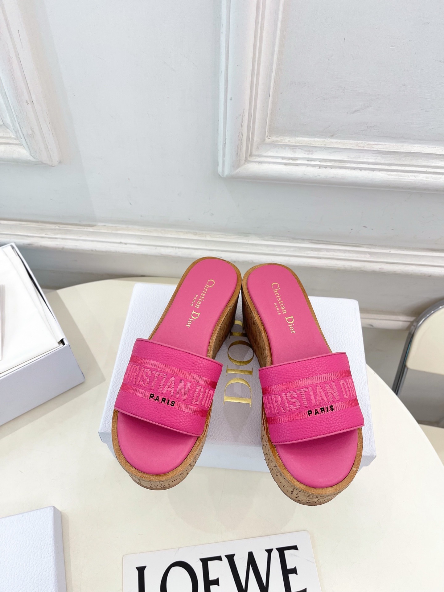 디* 25 신상 Dway 웨지힐 통굽 슬리퍼