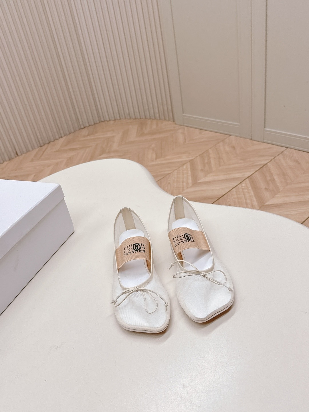 미*미* 망사 심플 리본 플랫